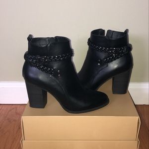 Black leather boots